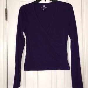Energie long sleeve cross over top
